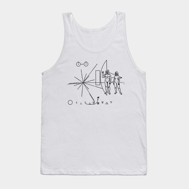 Rock the Universe - modified pioneer plaque Tank Top by wanungara